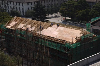 Roofing components are a big market in China for Canadian wood products. (Photo courtesy of Canada Wood)